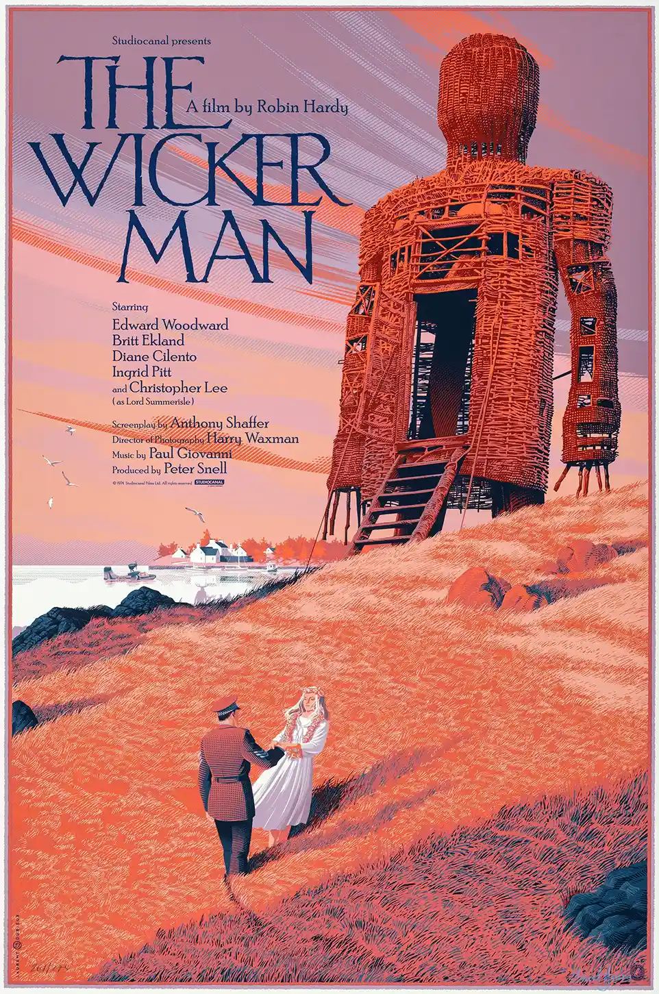 The Wicker Man (1973) Mondo Poster Art by Laurent Durieux | Classic Folk Horror Film Print