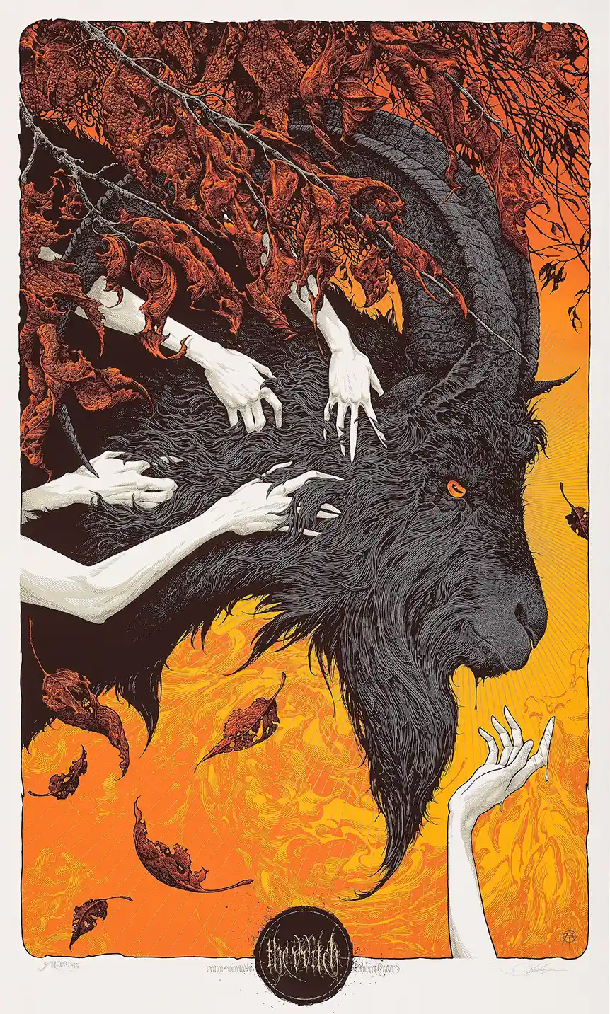 The Witch Mondo Poster by Aaron Horkey | Black Phillip Horror Art Print