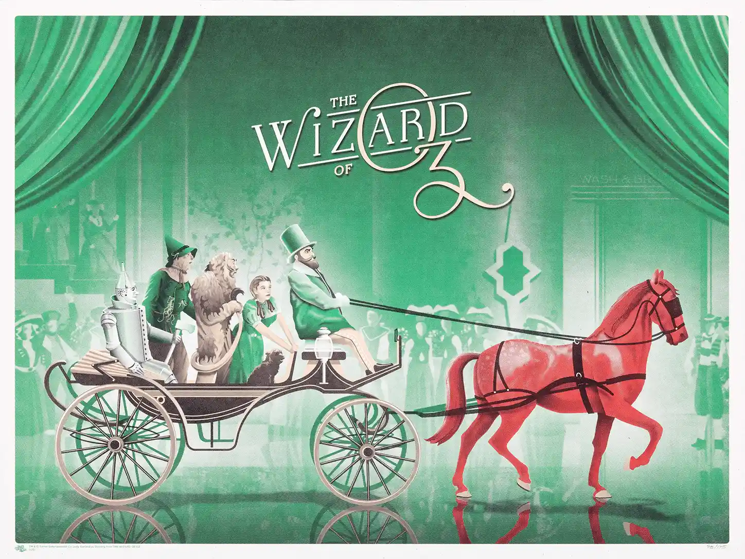 The Wizard of Oz Emerald City Carriage Poster | DKNG Mondo Art Print (75th Anniversary Edition)