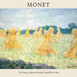 Claude Monet Young Ladies of Giverny Sun Effect Art Print