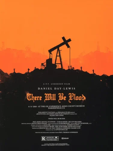 There Will Be Blood Olly Moss Mondo Silhouette Movie Poster