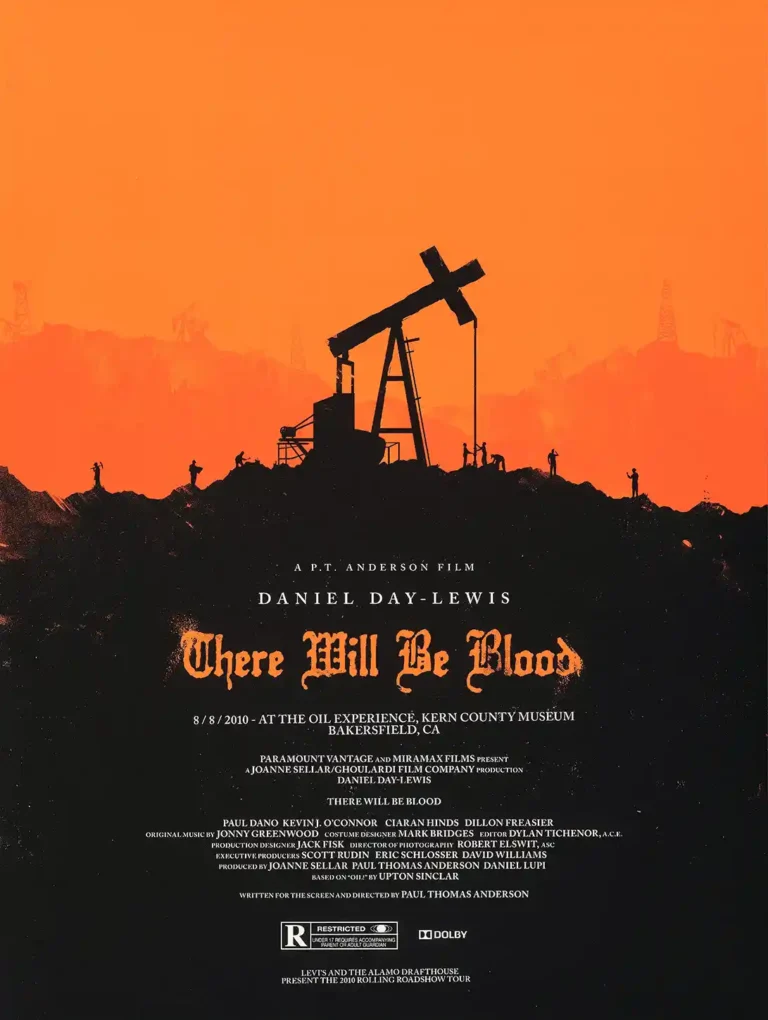 There Will Be Blood Olly Moss Movie Poster - Oil Cross Silhouette Art Print