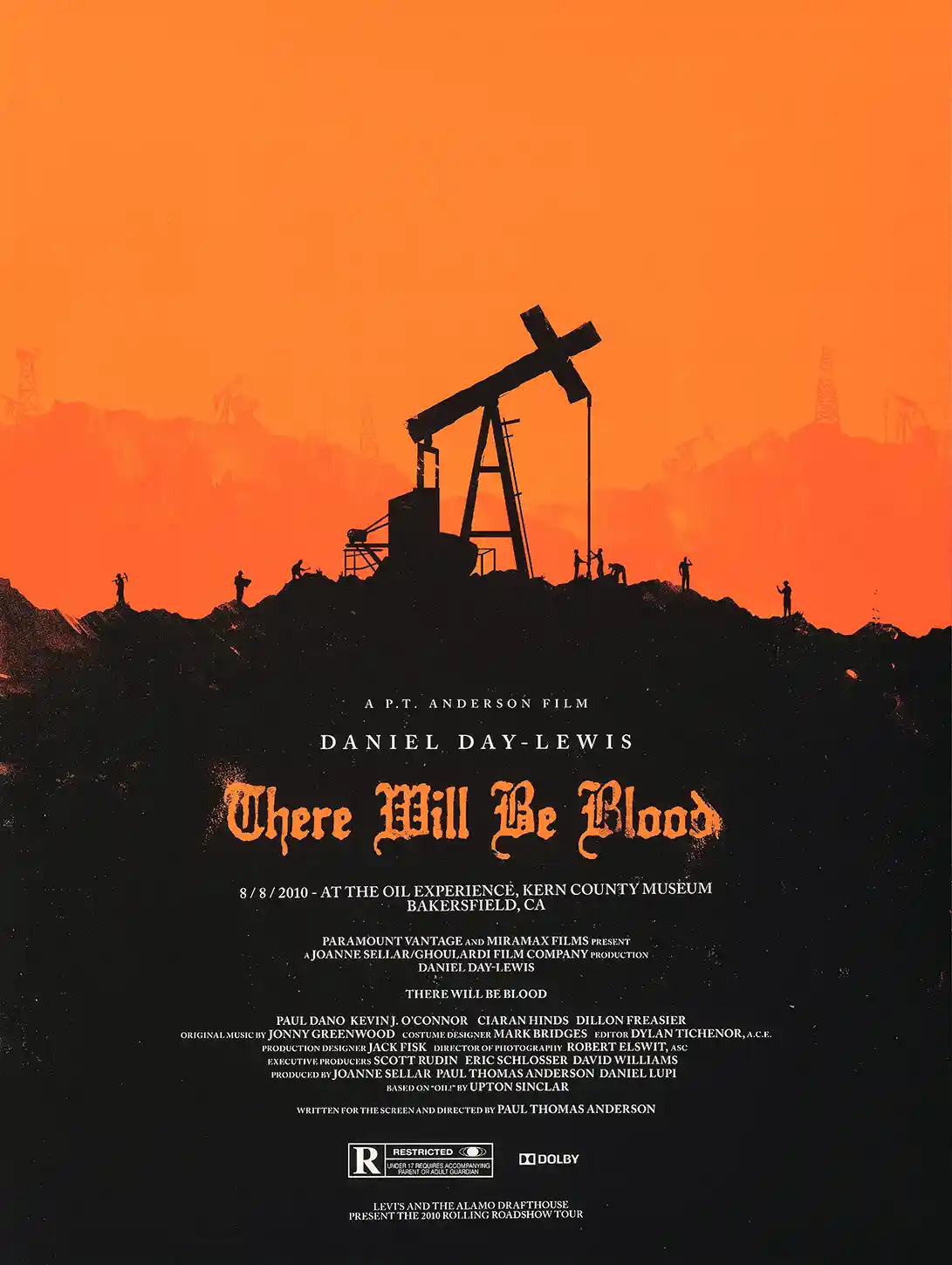 There Will Be Blood Olly Moss Mondo Poster - Oil Cross Silhouette Art Print