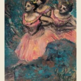 Edgar Degas Three Dancers in Red Costume Impressionist Art Print