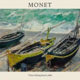 Monet Three Fishing Boats 1886 Impressionist Seascape Art Print