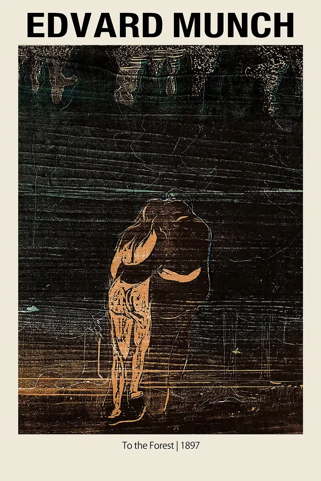 Edvard Munch "To the Forest" (1897) Expressionist Art Print | Romantic Woodcut Poster