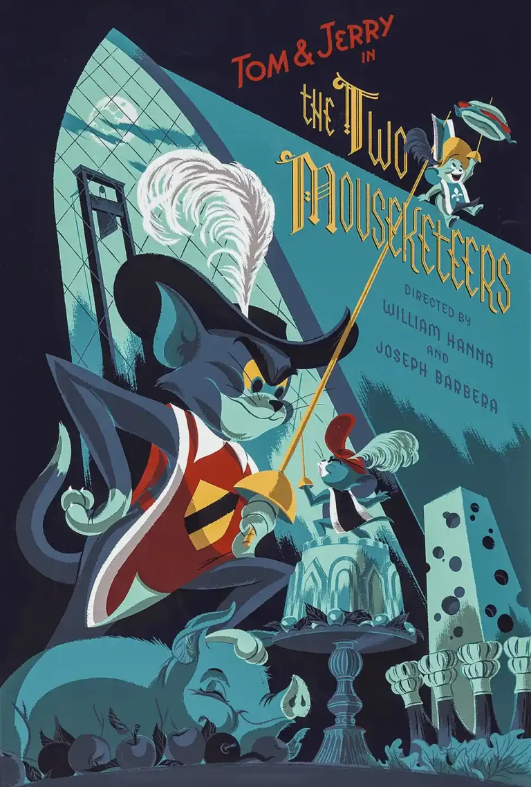 Anne Benjamin The Two Mousketeers Movie Poster - Tom and Jerry Art Print