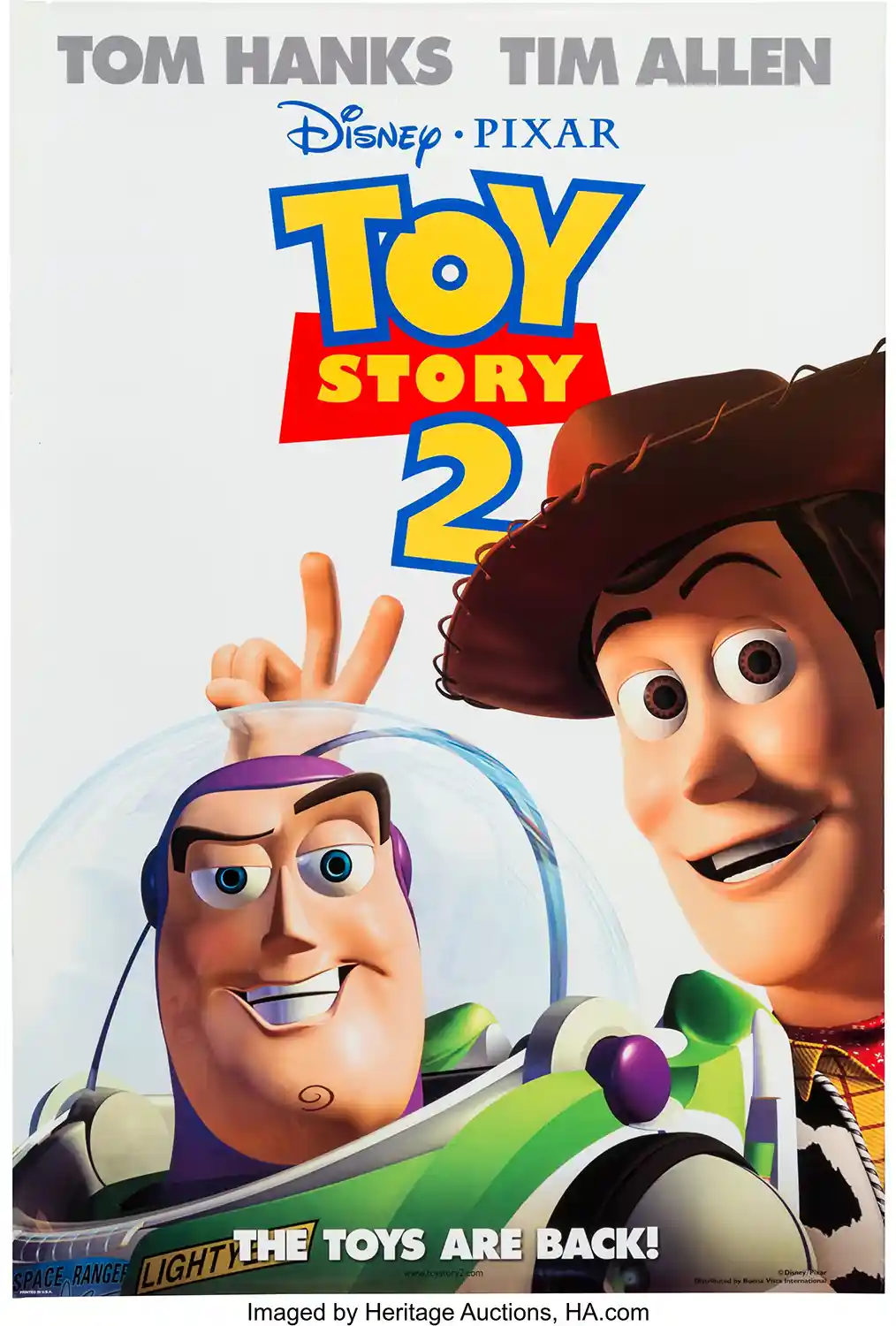 Toy Story 2 Movie Poster (1999) | Woody & Buzz Lightyear "The Toys Are Back!" Print