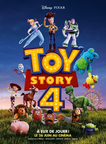 Toy Story 4 Woody, Buzz, and Bo Peep Movie Poster