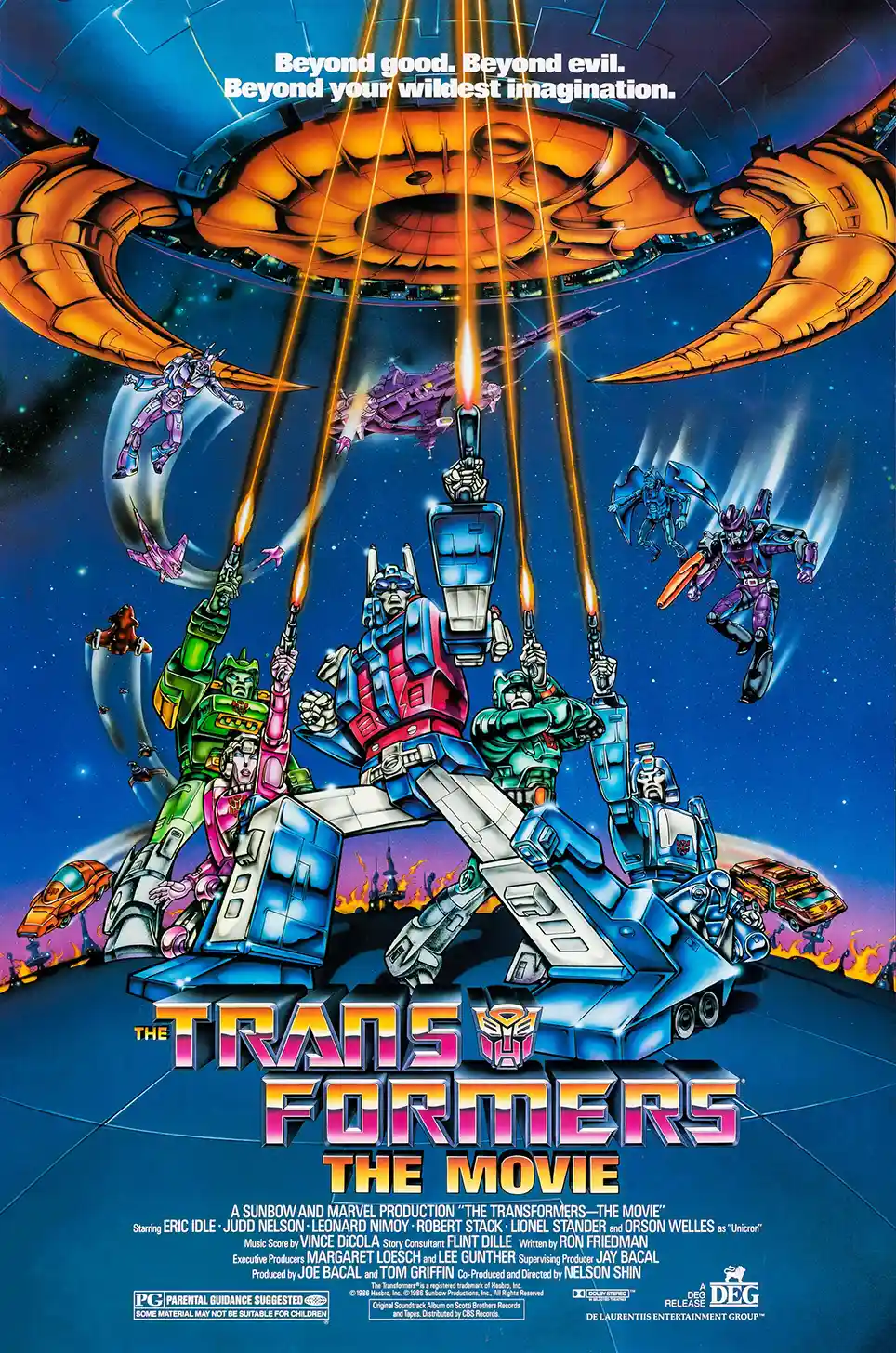 The Transformers: The Movie (1986) Original Poster | Classic G1 Autobots Art Print