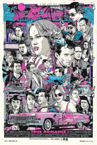 True Romance Tyler Stout Mondo Style Movie Poster