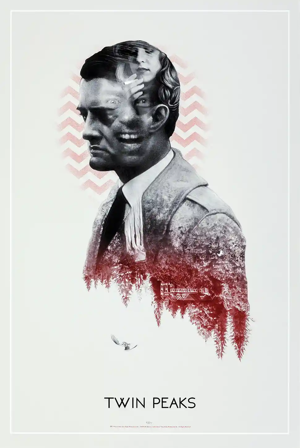 Twin Peaks 'The Black Lodge' Poster Art by Greg Ruth | Surreal David Lynch Print