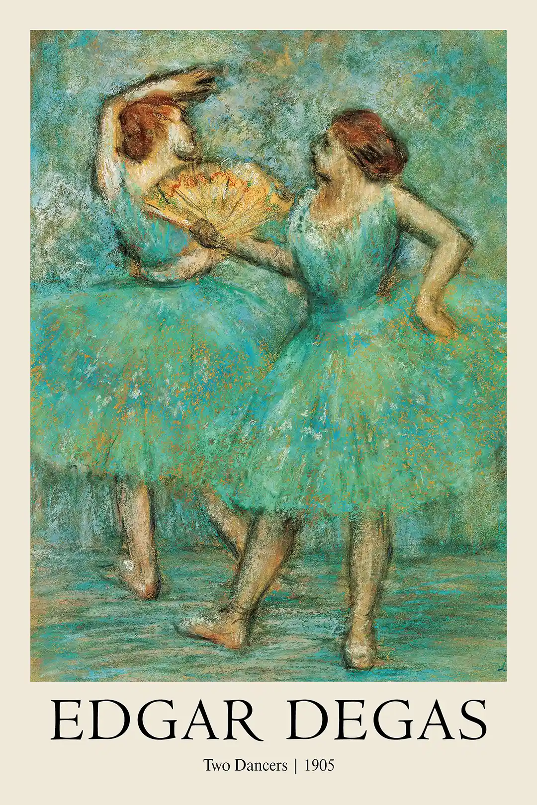 Edgar Degas Two Dancers (1905) Poster | Impressionist Ballet Art Print