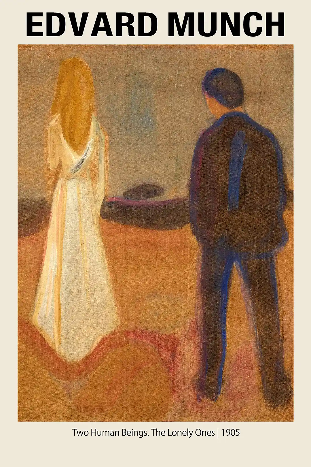 Edvard Munch "Two Human Beings. The Lonely Ones" (1905) Expressionist Art Print