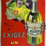 Henry le Monnier Un Peureux Anise Liqueur Vintage French Art Print