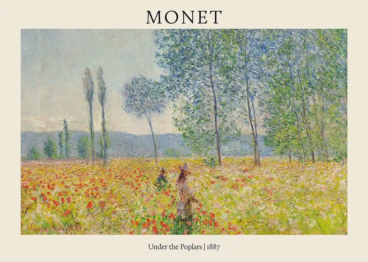Claude Monet 'Under the Poplars' (1887) | Classic Impressionist Landscape Art Print