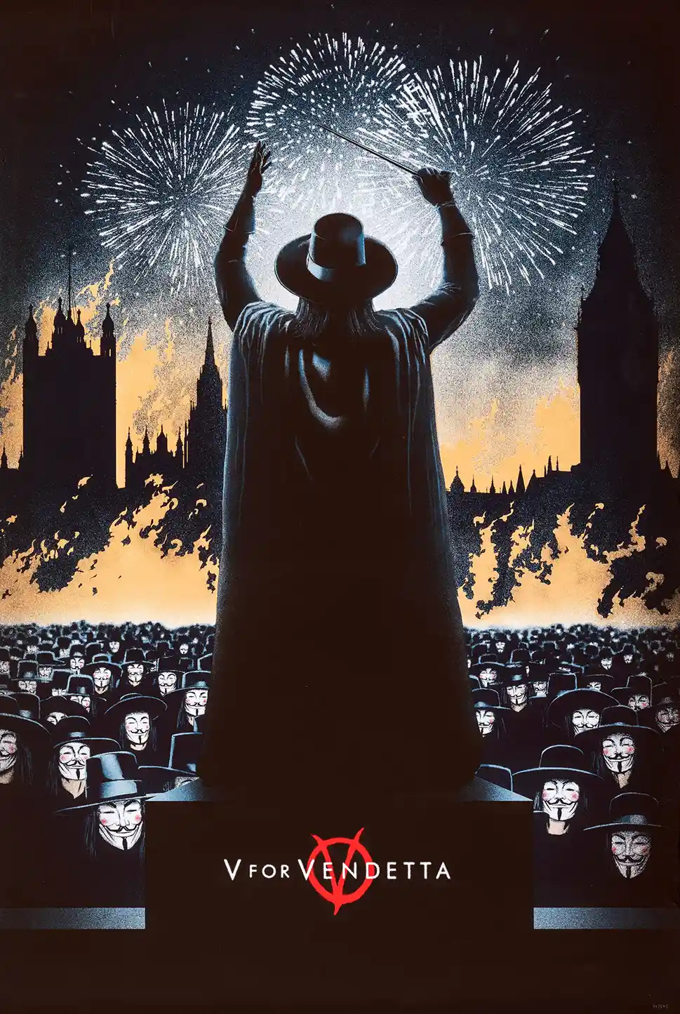V for Vendetta "Maestro" Poster – Marko Manev Mondo Print