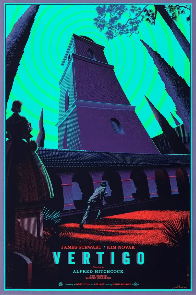 Laurent Durieux Mondo Vertigo Movie Poster - Limited Edition Neo-Noir Film Art