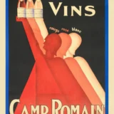 Vins Camp Romain French Wine Advertisement by L. Gadoud Art Print