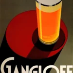 Vintage Red Gangloff Beer Glass