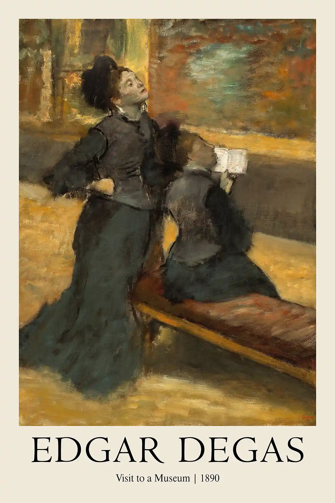 Edgar Degas "Visit to a Museum" (1890) Impressionist Art Poster Print