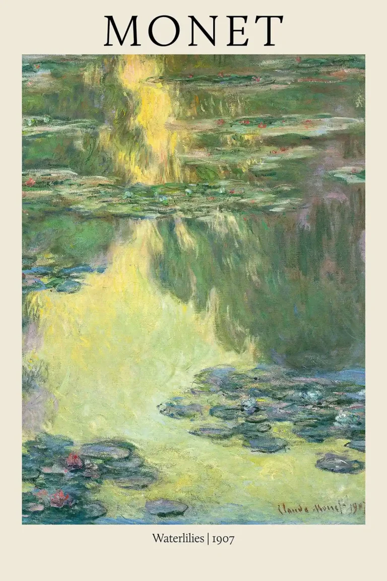 Claude Monet Waterlilies 1907 — claude Monet 1907 Nymphéas oil painting reproduction featuring soft
