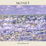 Claude Monet, Waves Breaking 1881 Seascape Impressionist Art Print