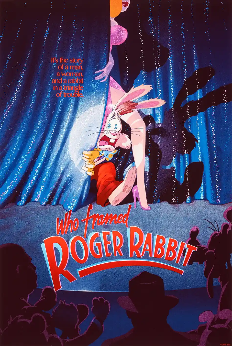 Who Framed Roger Rabbit Mondo Poster - Roger and Jessica Rabbit Stage Art Print