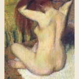 Woman Combing Her Hair 1890 Edgar Degas Impressionist Art Print