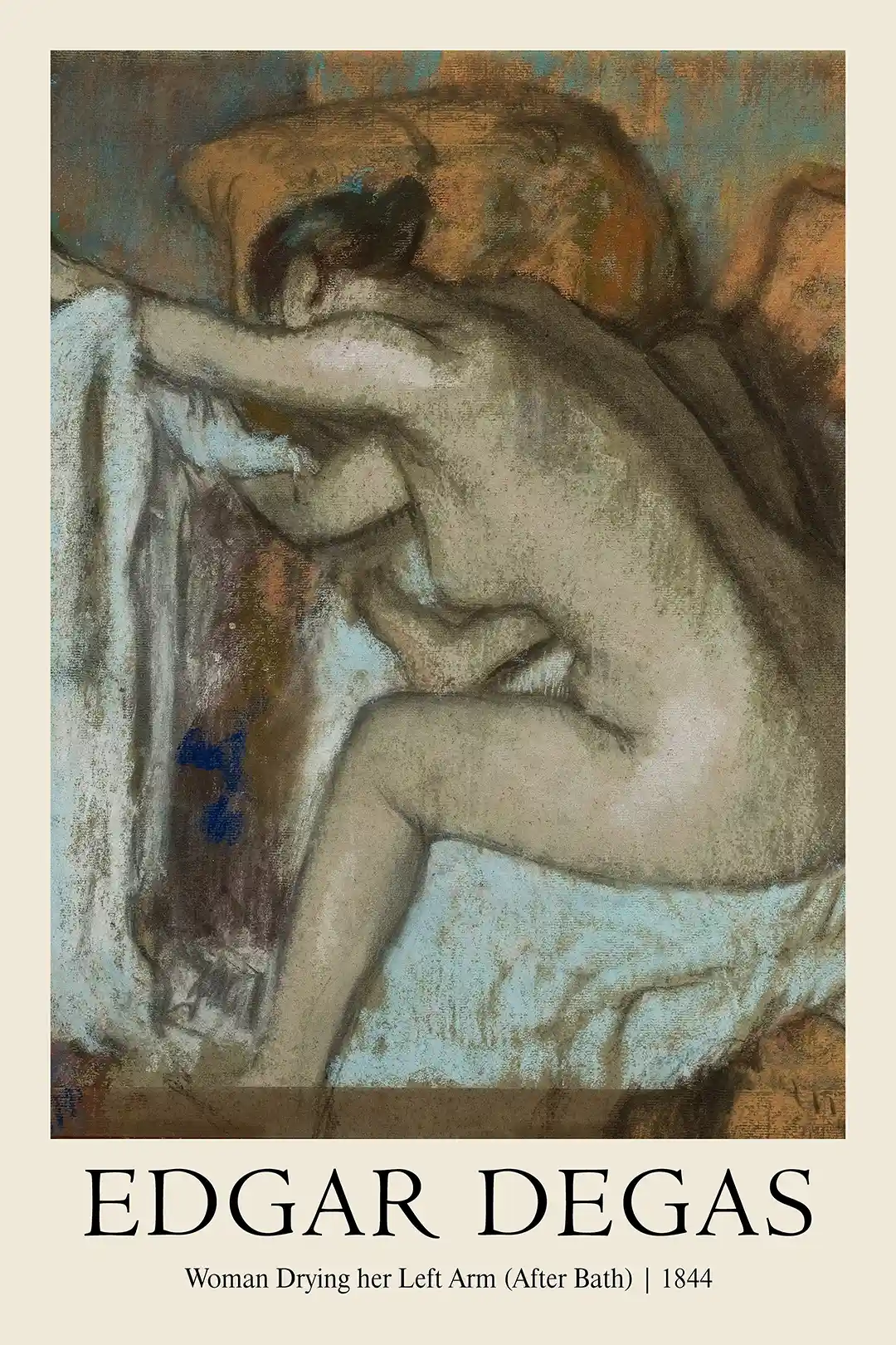 Edgar Degas Woman Drying Her Left Arm After Bath Poster (1844) Fine Art Print