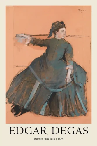 Edgar Degas, Woman on a Sofa 1875 Impressionist Art Print