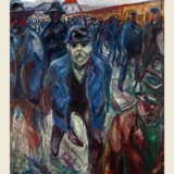Workers on their Way Home 1914, Edvard Munch Art Print