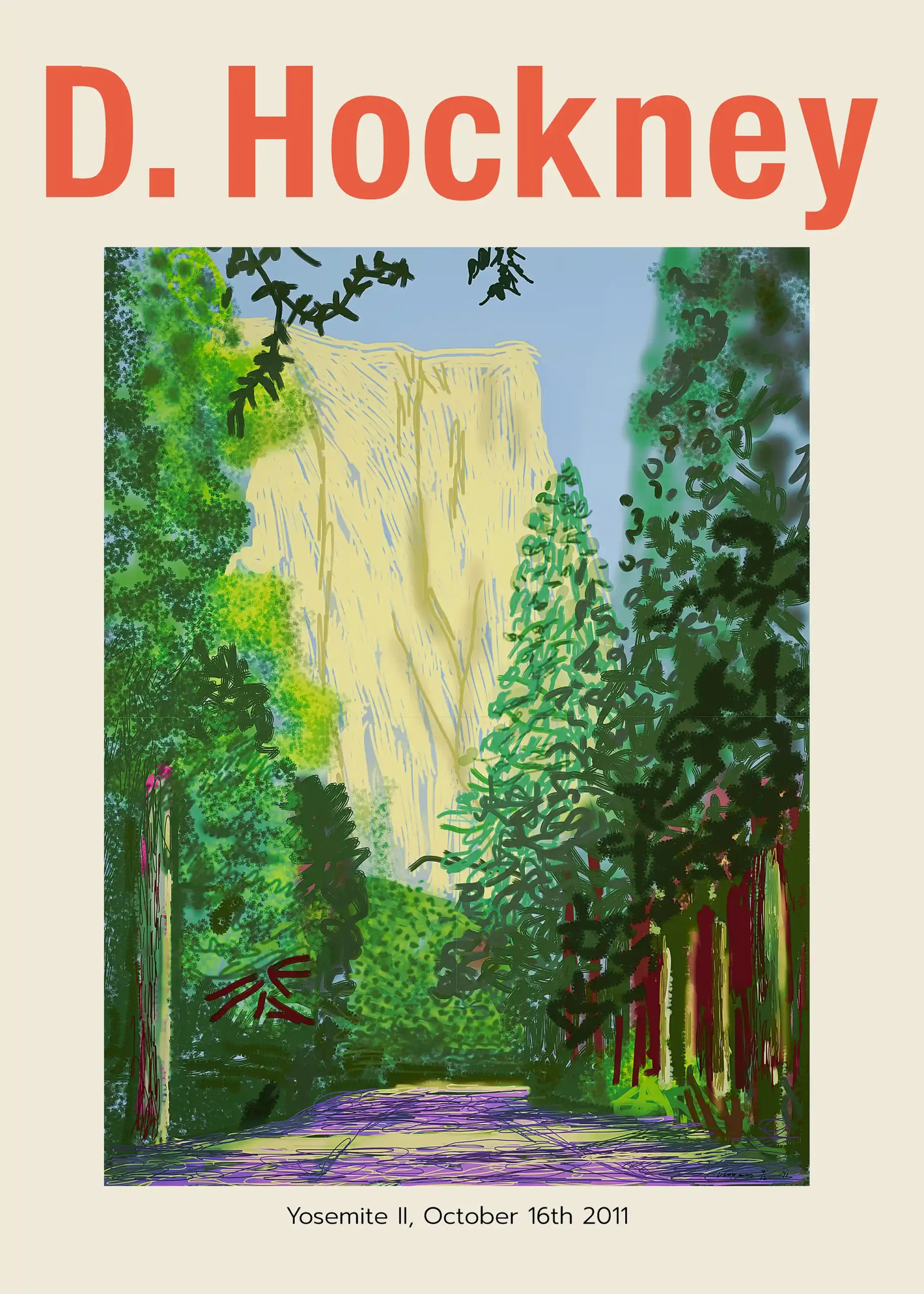 David Hockney Yosemite II, October 16th 2011 Poster - iPad Art Print