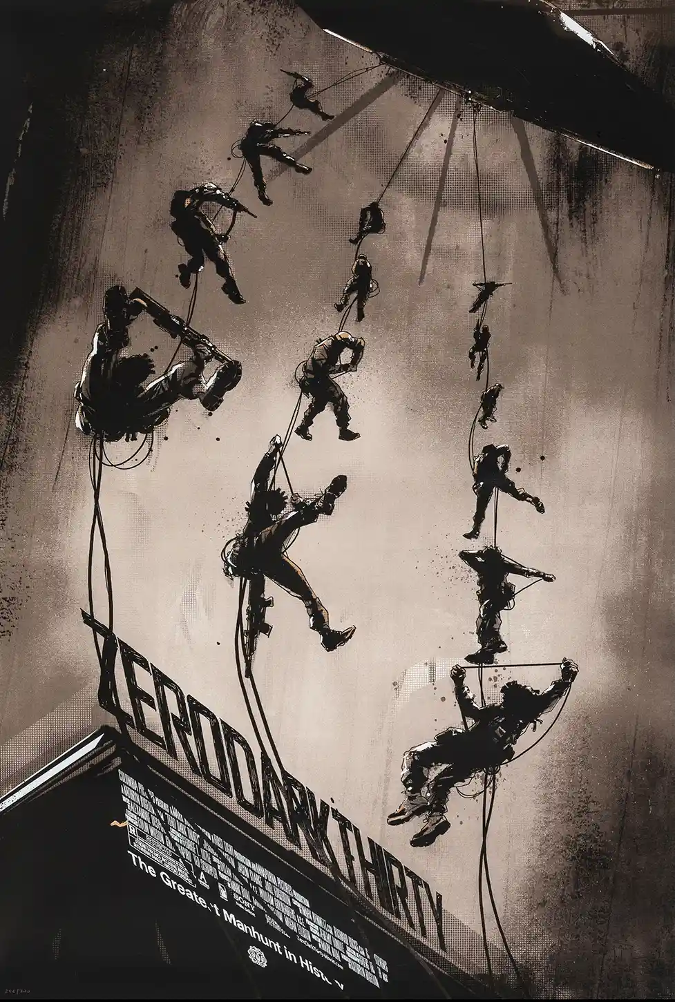 Zero Dark Thirty Jock Mondo Alternative Movie Poster Art Print | SEAL Team Raid