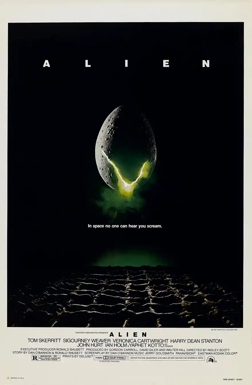 Alien (1979) Movie Poster – Original Theatrical Poster: Vintage Sci-Fi Wall Art Print