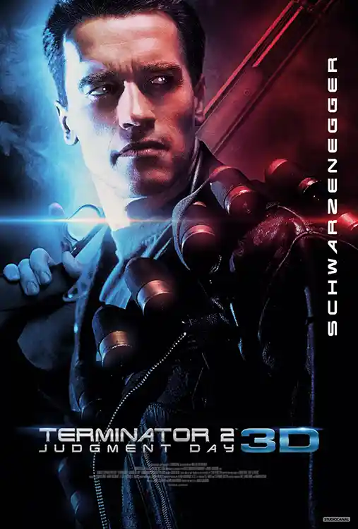 Terminator 2: Judgment Day Movie Poster – T 800 Poster: Modern Sci-Fi Wall Art Print