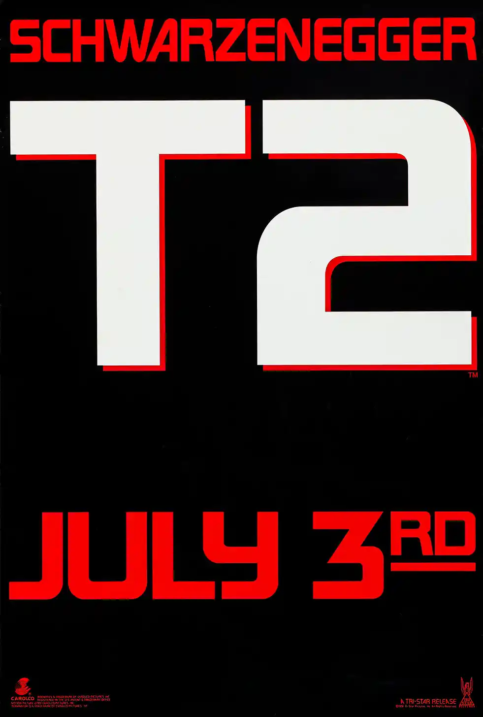 Terminator 2: Judgment Day Movie Poster – Teaser Poster: Minimalist Sci-Fi Wall Art Print