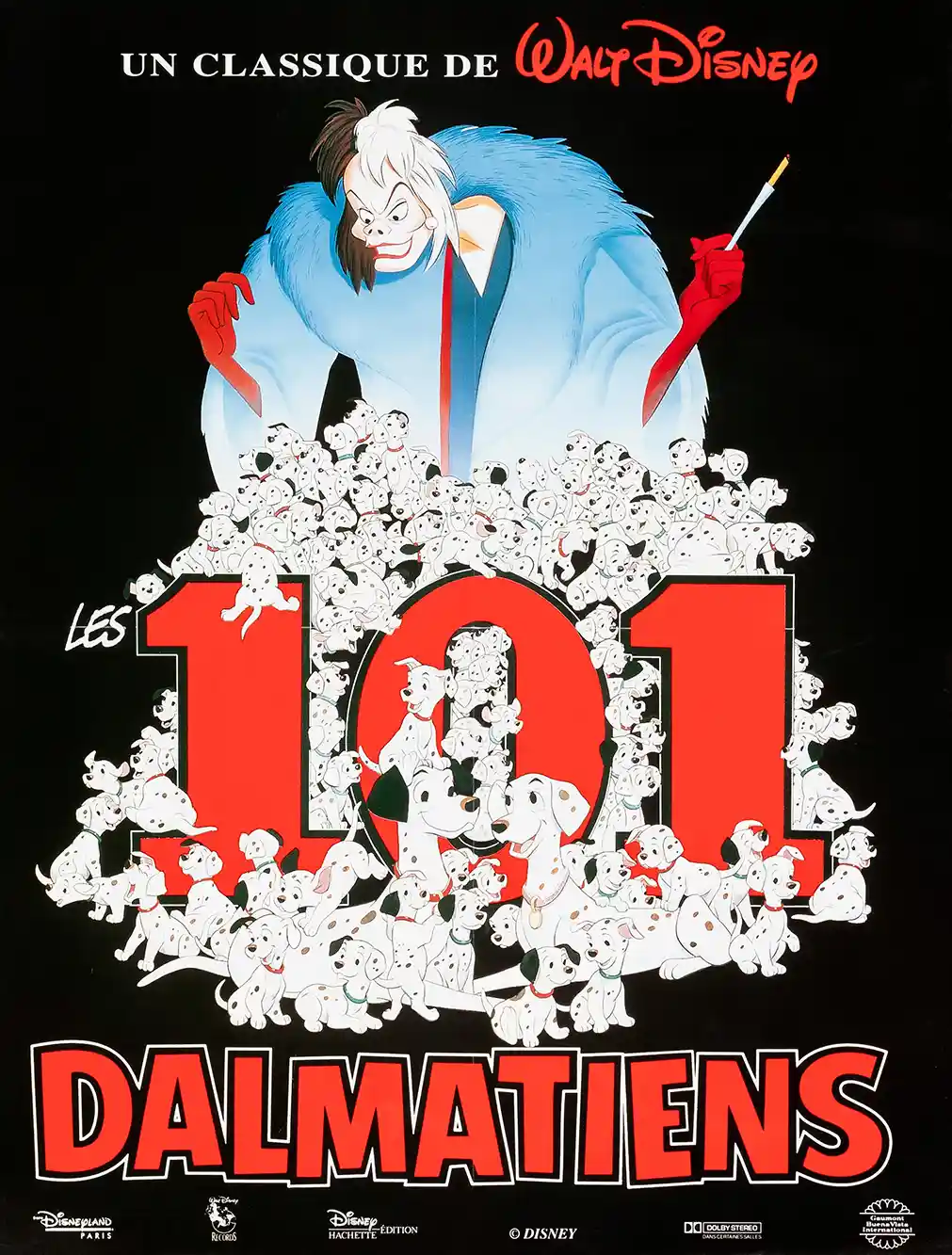 101 Dalmatians | Movie Poster | Cruella De Vil & Puppies Wall Art