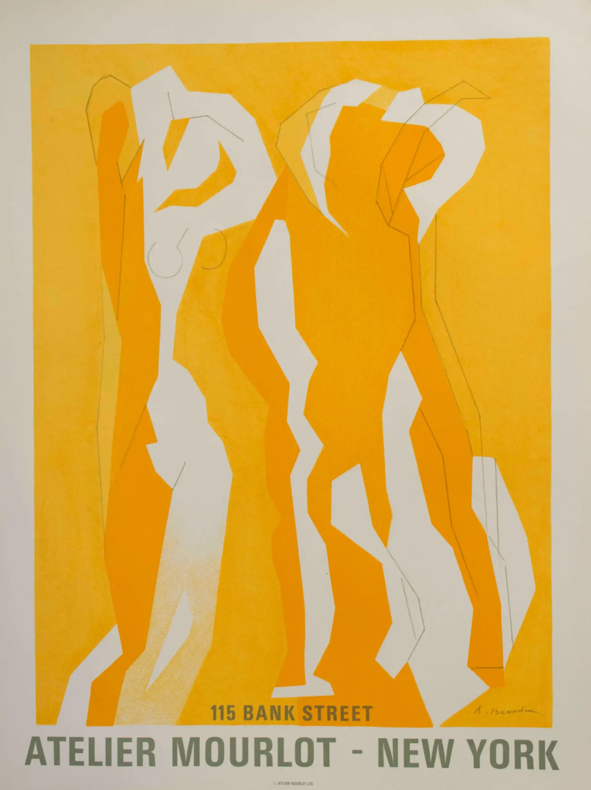 André Beaudin | Vintage Exhibition Poster | Abstract Nude Art Print