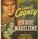 13 Rue Madeleine Vintage James Cagney Film Noir Movie Poster