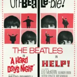The Beatles A Hard Day's Night and Help Vintage Movie Poster