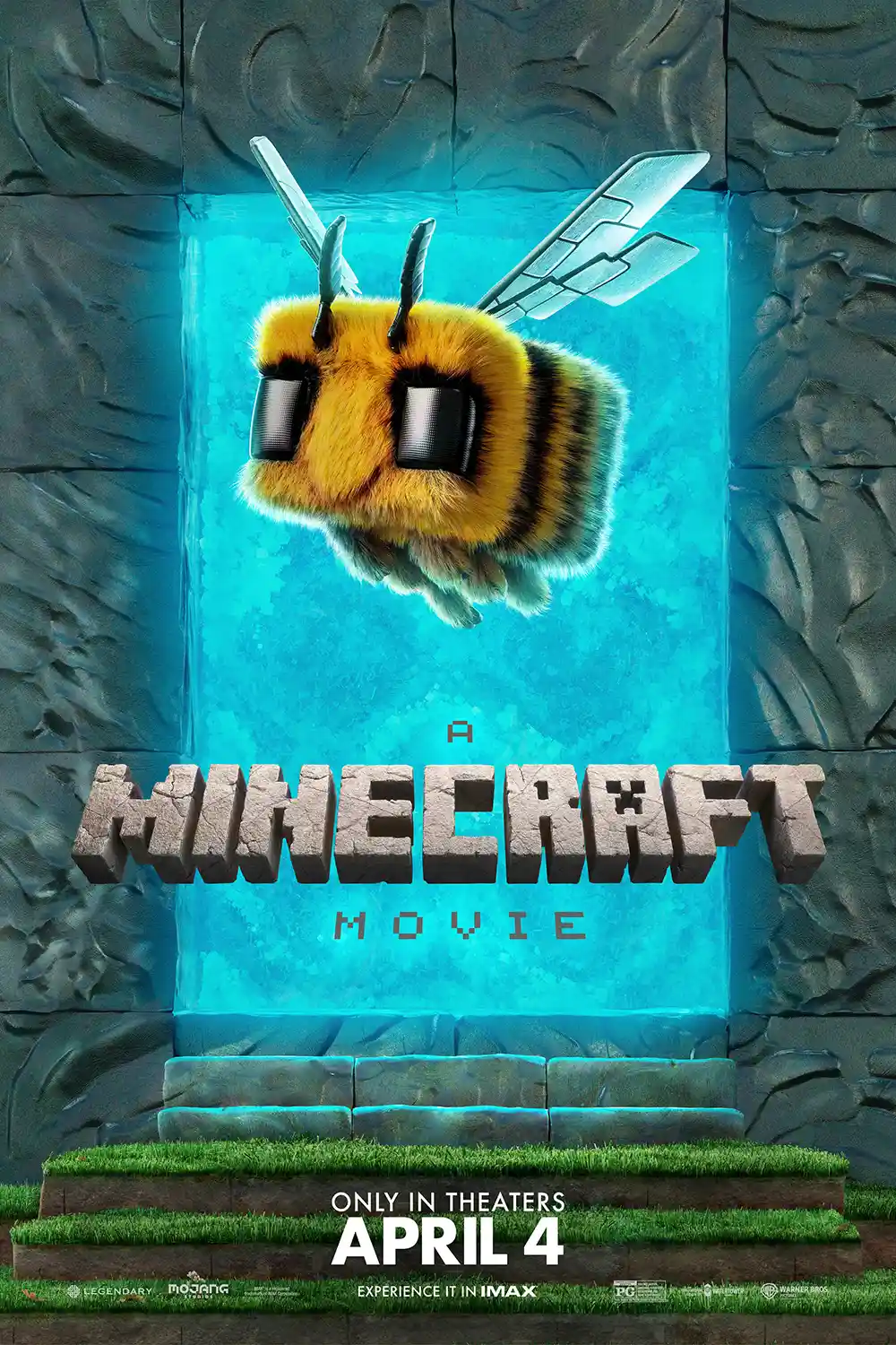A Minecraft Movie | Poster | Fuzzy Bee Character Wall Art Print
