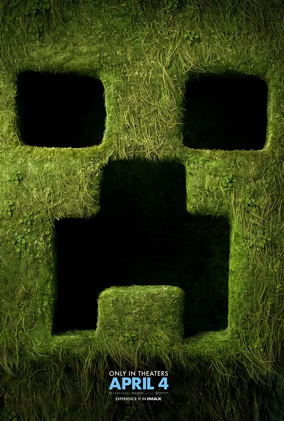 Minecraft Movie | Creeper Poster | Realistic Moss & Grass Wall Art