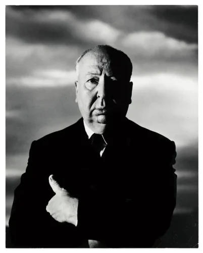 Alfred Hitchcock Dramatic Black and White Portrait Photography Print