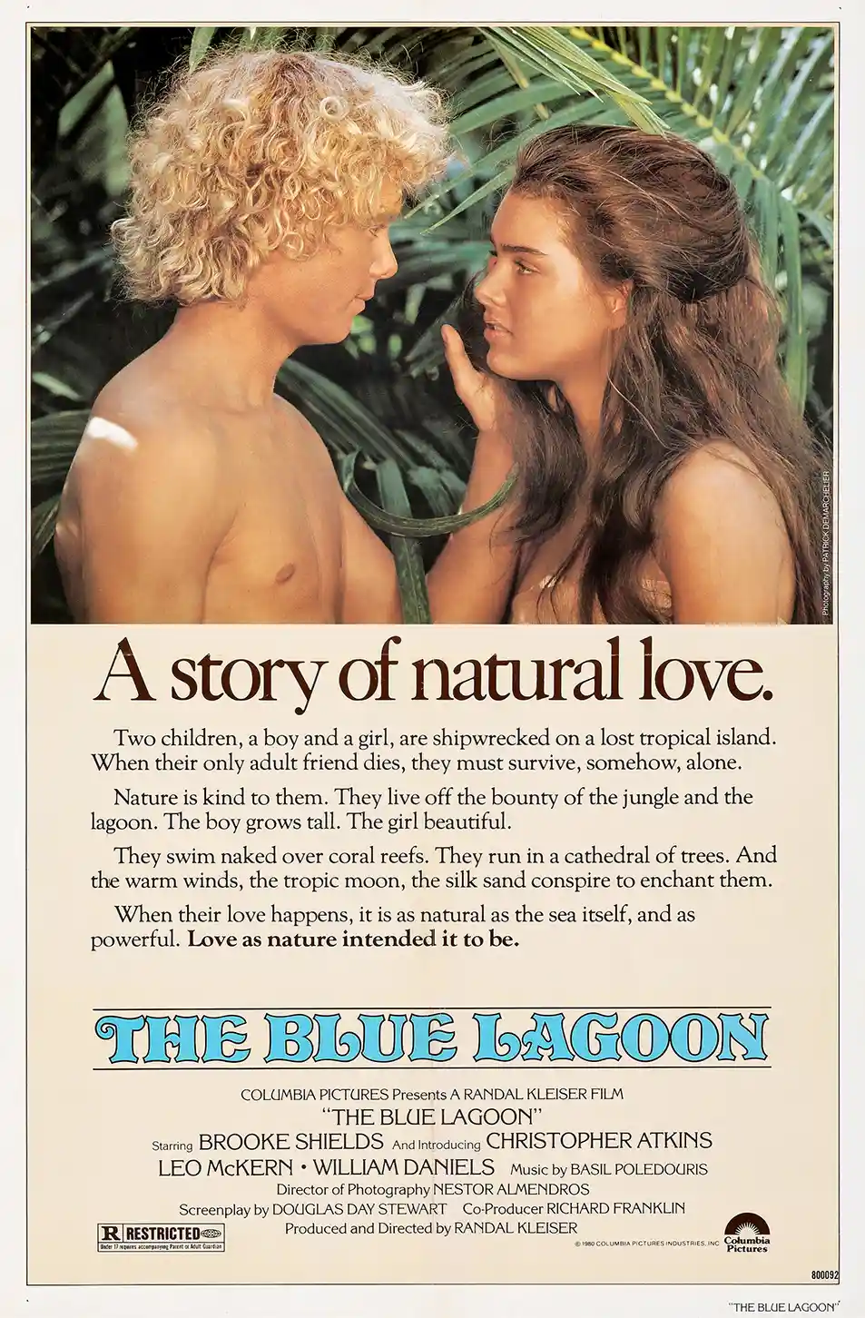 The Blue Lagoon | Movie Poster | 80s Tropical Romance Wall Art Print