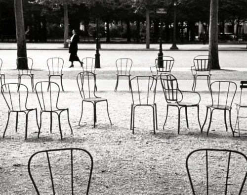 André Kertész, Chairs of Paris 1927 Street Photography Print