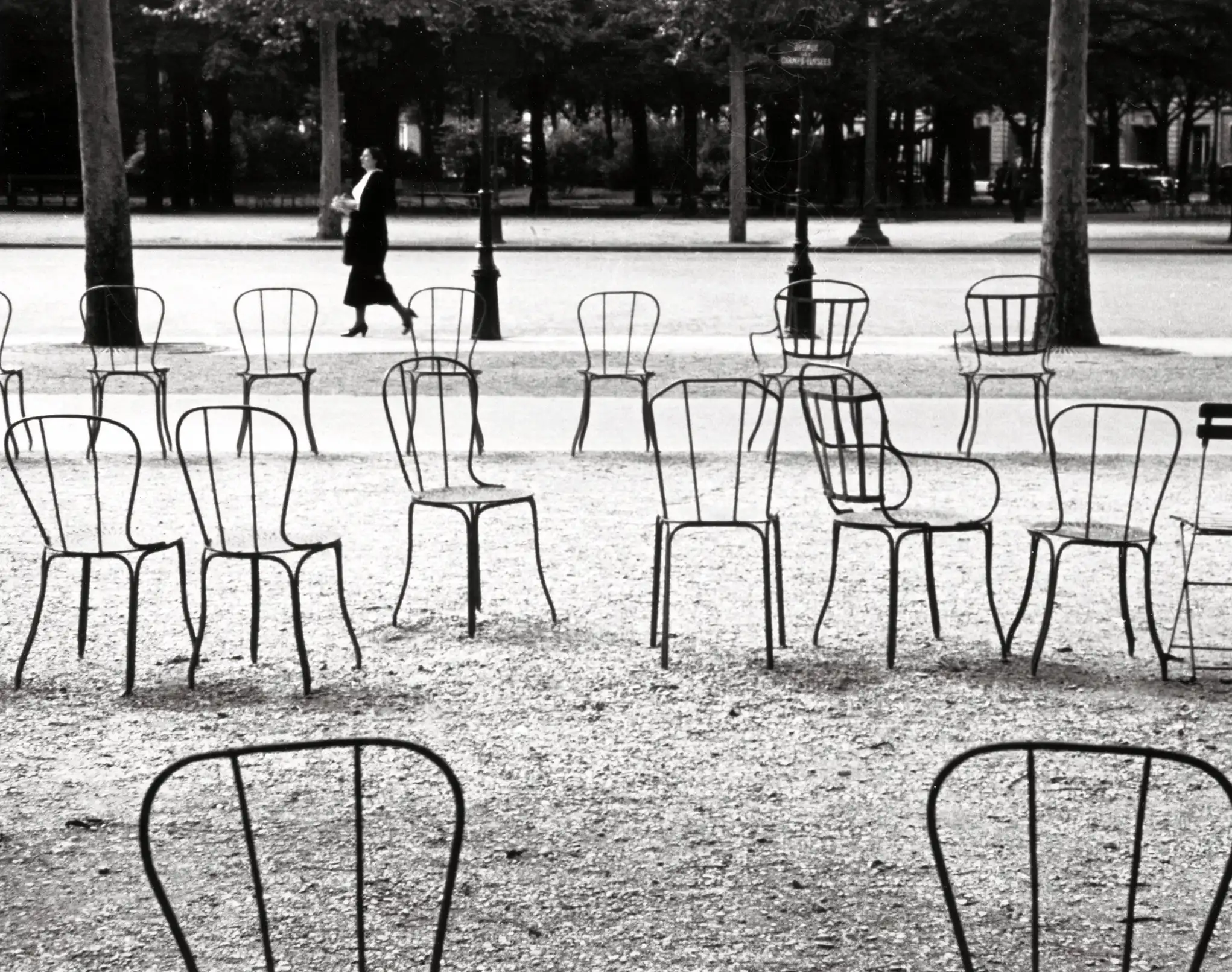 André Kertész 'Chairs, Paris' | Fine Art Photography Poster | Vintage B&W Print