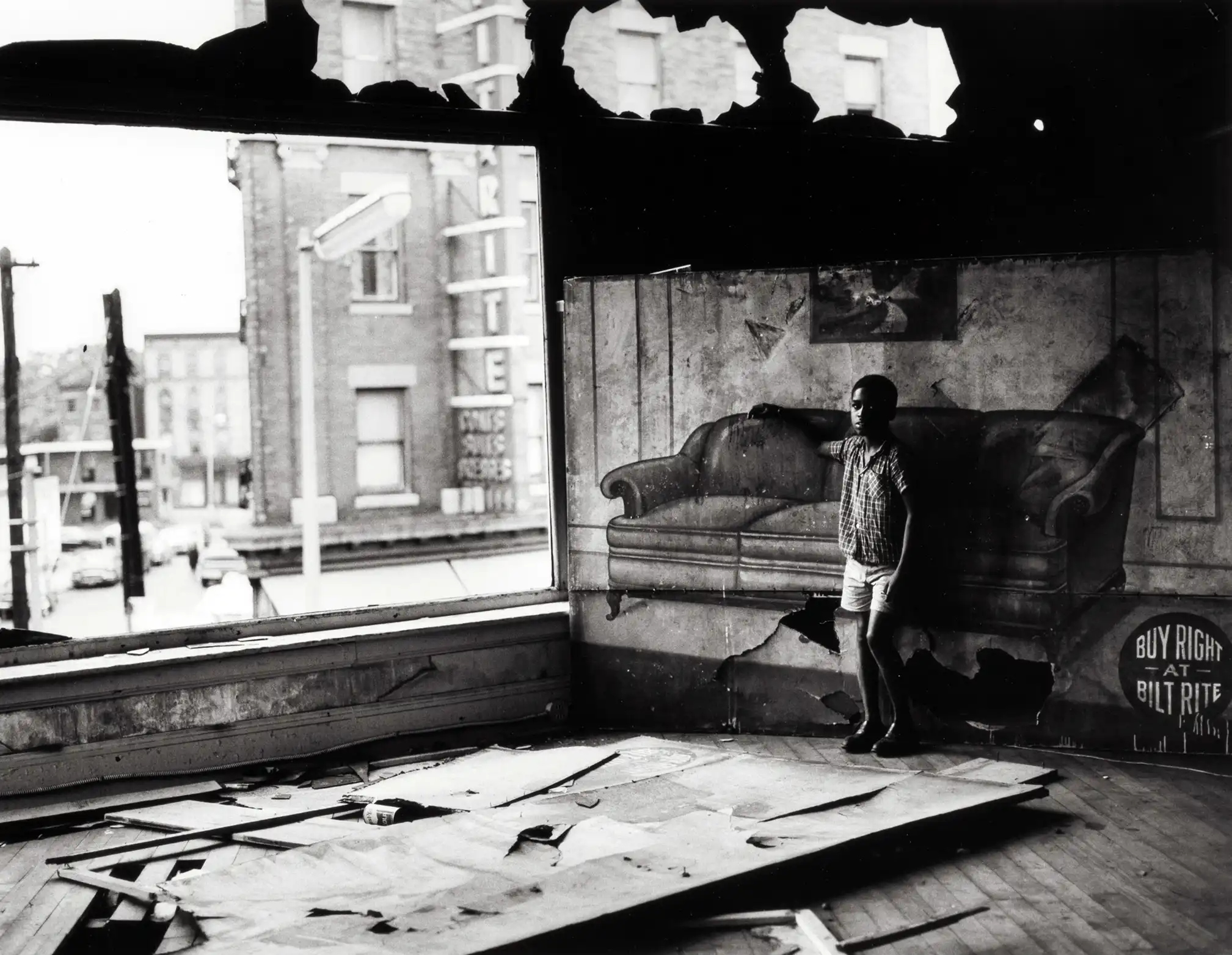 Arthur Tress | Fine Art Photography Poster | Boy with Painted Couch Print