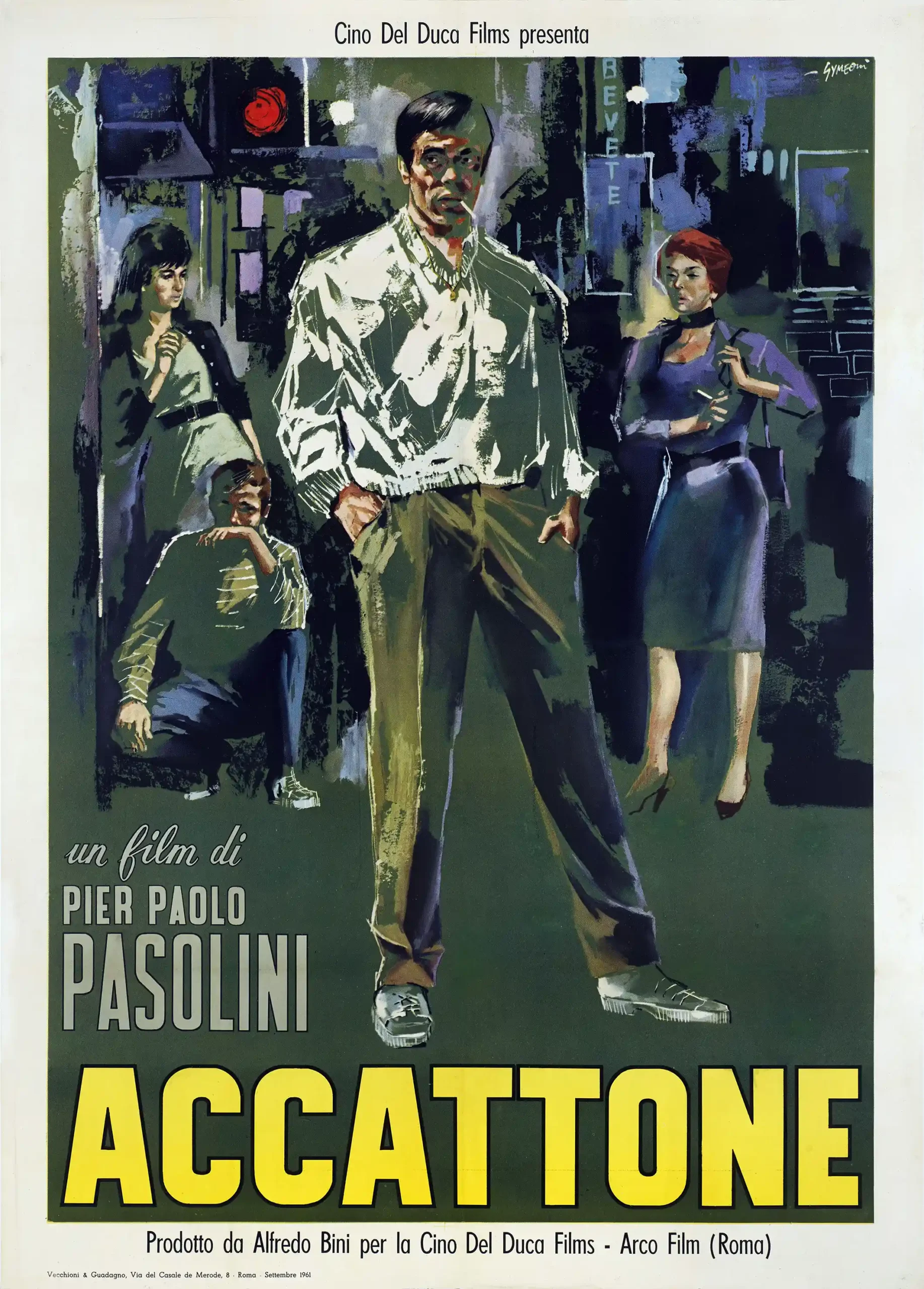Accattone (1961) | Pasolini Movie Poster | Vintage Italian Film Art Print