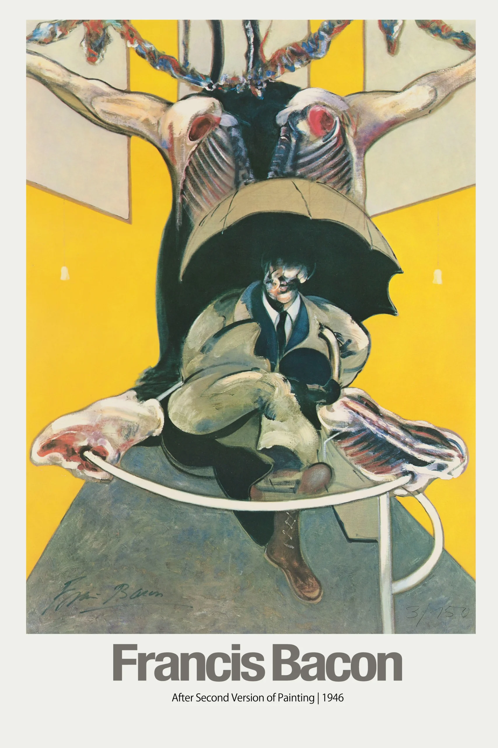 Francis Bacon Art Poster | After Second Version of Painting | Expressionist Decor